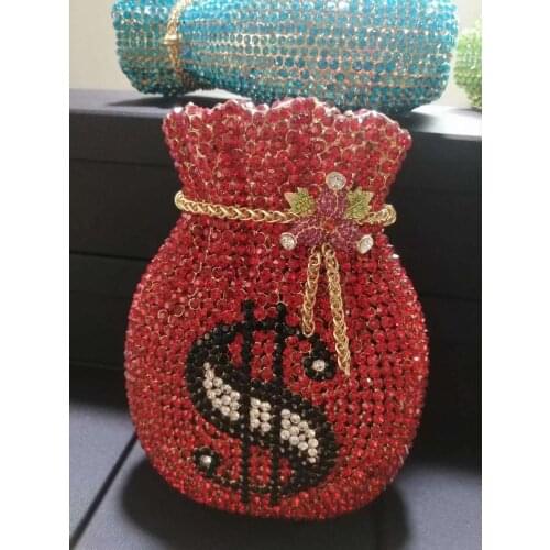 New Fashion Hollow Out Bridal Tote Bag Diamond Wedding Handbag Bridal Purse Rhinestone Bag Metallic Diamonds Bridal Party wallet