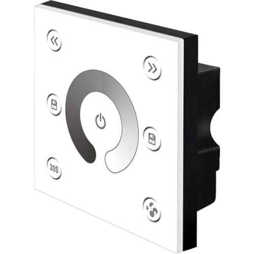 New Led Strip Dimmer DC12-24V 4A/4CH Output Glass Touchable Wall Mount Led Single Color String Controller 86 Type Touch Screen