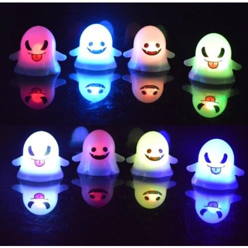 Fine Plastic Night Lights Cute Ghost Shaped Kids Holiday Birthday Gift Cute Halloween Lights