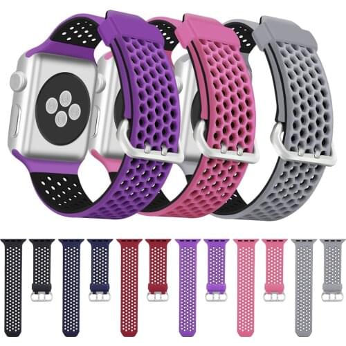 2020 new bands for apple watch 5 4 38MM 42mm Band silicone replacement strap for iWatch 4 3 2 40 44mm bracelet accessories