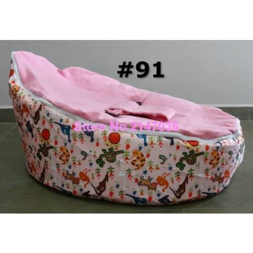 Pink dinosaur printed 2016 bag for baby,baby bean bag chair with harness,baby bag organizer - kids beds