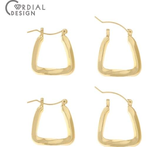 Cordial Design 30Pcs 25*26MM Jewelry Accessories/Twist Shape/DIY Making/Earrings Stud/Jewelry Finding & Components/Hand Made