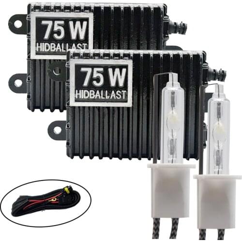 TPTOB 75W Ballast kit HID Xenon Light bulb 12V H1 H3 H7 H11 9005 9006 4300k 5000k 6000k 8000k Auto Xeno Headlight Lamp