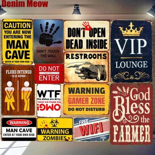 VIP Lounge Tin Plate Sign Metal Home Decor Wall Art Auto Shop Garage Pub Cafe Matal Craft Bar Wall Painting 30x20cm A264