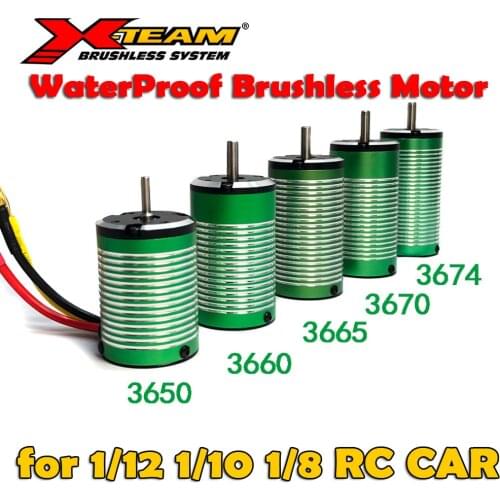 X-Team 3650 3660 3665 3670 3674 Waterproof Brushless Motor RC Car Motor for 1/8 1/10 2S 3S RC Car Drift Racing Off-Road Boat