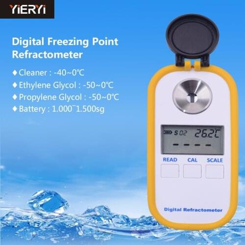 Yieryi 100% New Brand Mini DR603 Digital Refractometer Coolant Car Engine Freezing Point For Glycol Concentration Testing Tool