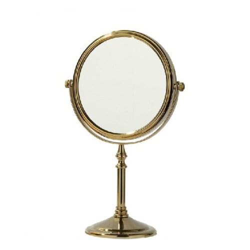 Vidric Bath Mirrors 6 Inch Dual Cosmetic Makeup Mirrors 1:1 1:3 Magnifier 360 Degree HD Bathroom Double Faced Bath Table Mirror