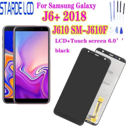 6.0''J610 LCD For Samsung Galaxy J6+ 2018 J610 SM-J610F J610FN LCD Display Touch Screen Replacement for Samsung J6 plus Display
