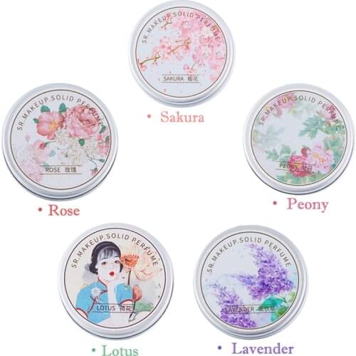 Solid Perfume Portable Balm Fragrance Solid Mild Long Lasting Aroma Skin Care 1 Box