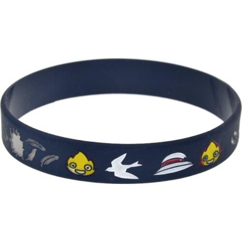 1PC Japan Anime Silicone Bracelet Cartoon Gift Band Black