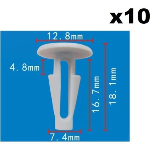 10pcs For Honda Hood seal strip plastic nail / Nylon Rivet Fastener Fender Retainer Push Clip