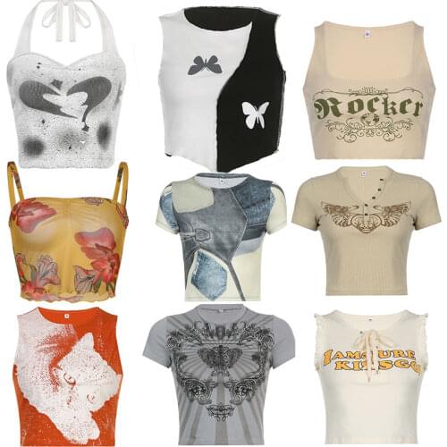 2021 core cute body cropped bustier clothes fofairy grunge 2020 fashion y2k corset tank crop top clothes women woman tshirts