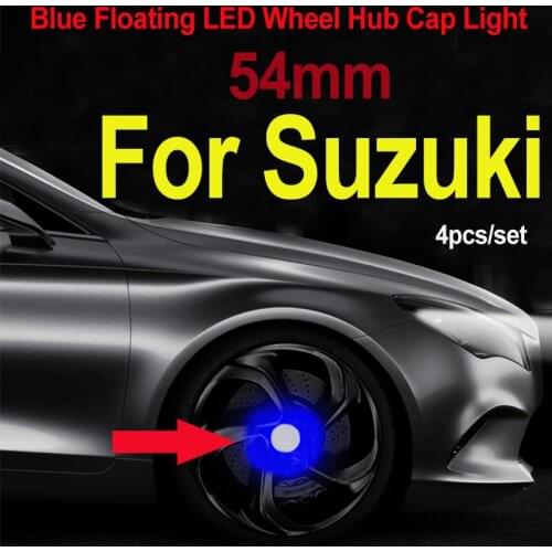 4pcs 54mm Car Accessory Car Wheel Rim Center Caps Covers Led Light Floating Illumination for Swift Alto SX4 Jimnty Car Styling