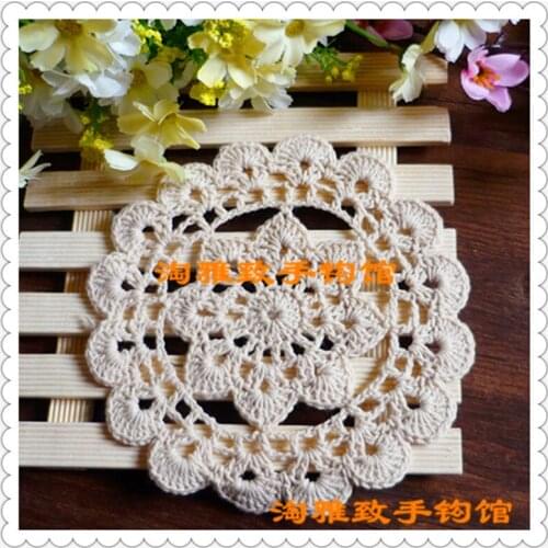 4 pcs korean fashion style high quality fabric retro colored cotton handmade decorative doilies for wedding decoration as coaste