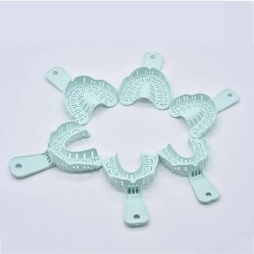 5Sets/30Pcs Dental Implant Disposable Plastic Impression Trays Set Large Middle Small Rim Lock 1Set=6Pieces