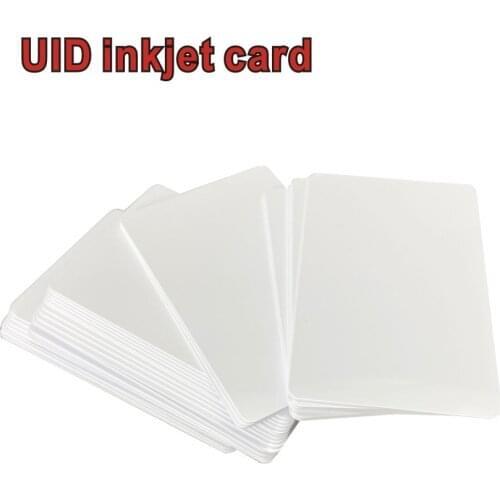 50pcs Inkjet Plastic Printable White PVC UID Inkjet Card ISO RFID Card For Epson Canon all Inkjet Printe
