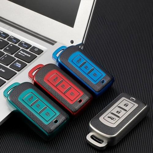 TPU key case cover for Mitsubishi Pajero 3 Outlander III 2013 2019 for Mitsubishi ASX 2020 Accessories car key cover shell
