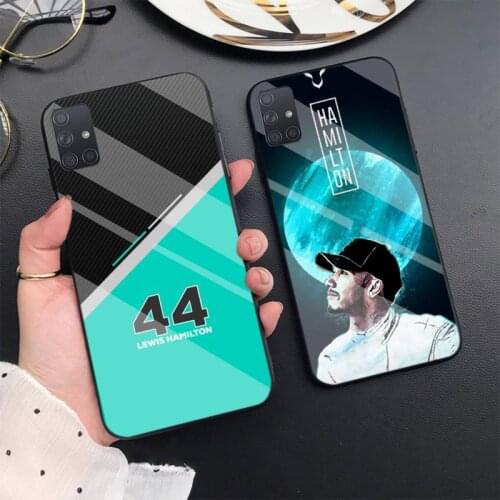 Lewis Hamilton 44 Racing Car Phone Case For Samsung S6 7edge 8 9 10e 20plus S20 Ultra Note8 9 10pro A72018 Tempered Glass