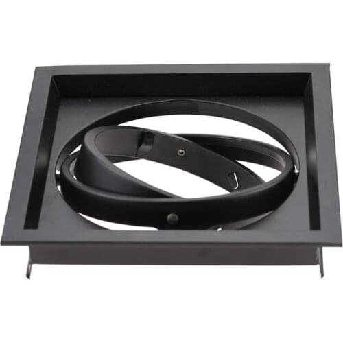 Black Square AR111 Fitting Mounting Ceiling Spot Lights Frame Led Downlight SMD Recessed Lighting Fixtures For Indoor Lighting