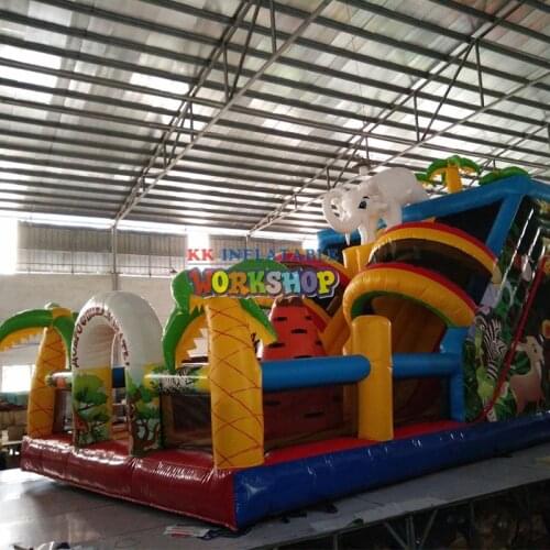 Kids Elephant inflatable slide , Elephant slide combo, Inflatable sliding games