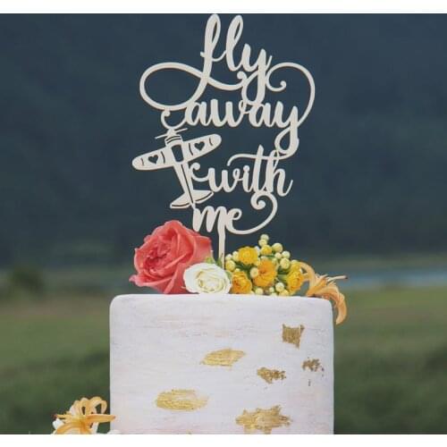 Travel wedding cake topper, Wedding Decor, Airplane Travel cake topper, Fly away with me,Travel wedding theme decor