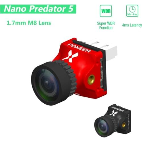 Foxeer 19*19mm Micro Predator 5 Full Cased M8 1.7mm Super WDR 1000TVL FPV Camera for FPV Racing Freestyle