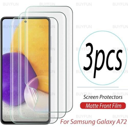 3pcs Hydrogel Film For Samsung Galaxy A72 matte front screen protector for samsung galaxi a72 a32 a42 a52 4g 5g soft film