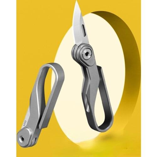 HOMIR Titanium Handle M390 Powder Steel Folding Knife EDC Survival Knife Portable Knife Keychain mini knife keychain knife