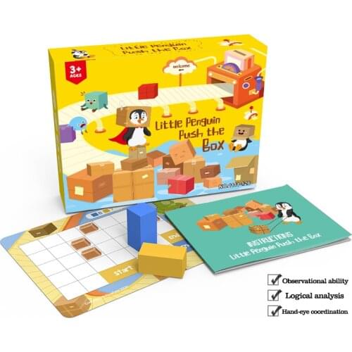 Montessori DIY Sokoban Roll Matching Games For Kids Educational Toys For Children Funny Safety Montessori Train Reasoning Skills