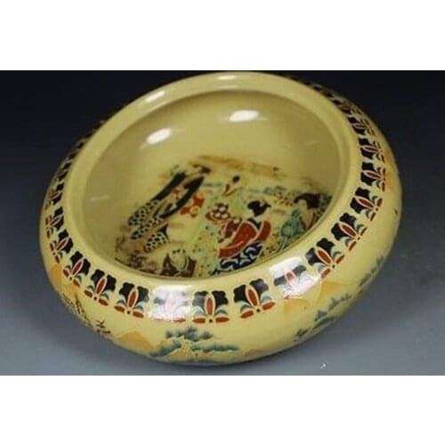 CHINESE OLD PORCELAIN PAINTING BELLE ASHTRAY