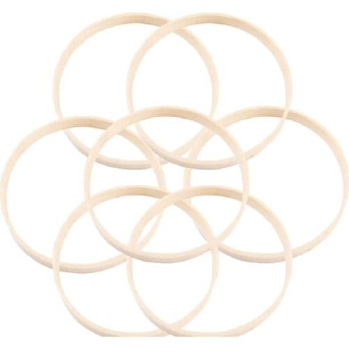 10Pcs Wooden Bamboo Dreamcatcher Rings Hoops Round Hoops Macrame Rings for Dream Catcher DIY Craft 27cm