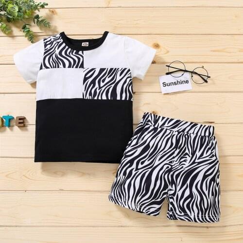 Summer Toddler Infant Baby Boys Black Camouflage Print T Shirt Tops Shorts Outfits Set Outfits Sports Set Boy Sets For 1-5 Years