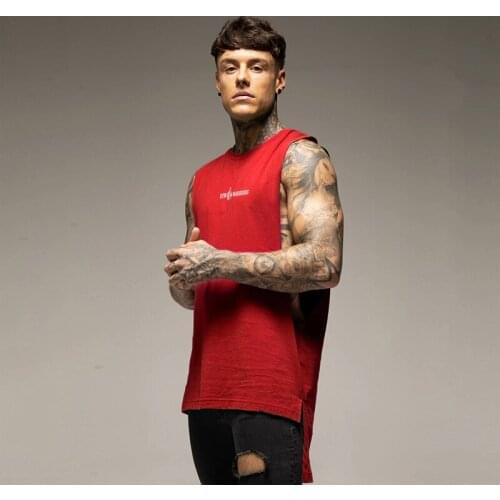 New Mens Bodybuilding Workout Tank Top Gym Fashion Clothing Cotton Musculation Fitness Singlets Sleeveless Casual Sports Vest