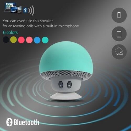 Fashionable Cartoon Mushroom Hairstyle Bluetooth Speakers Waterproof Wireless Mini Speaker Christmas Gift portable speaker