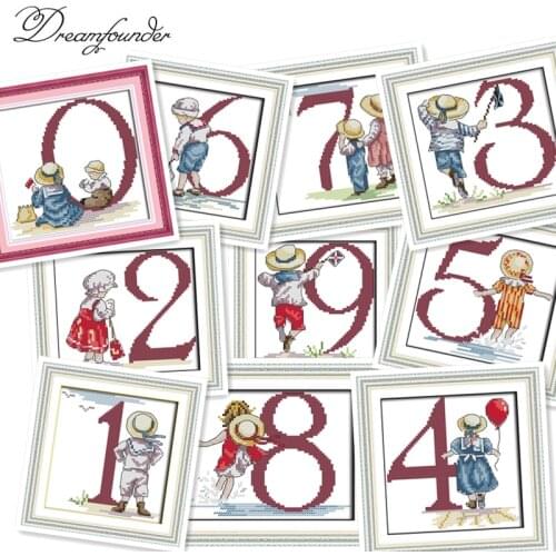 Number0 cross stitch kit aida 14ct 11ct count printed canvas stitches embroidery DIY handmade needlework