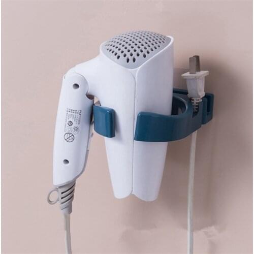 High Quality Wall-mounted Hair Dryer Holder Storage Organizer For Hairdryer Shelf ABS Bathroom Hairdryer Holder Rack shelves