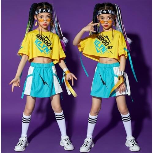 New Jazz Street Dance Costumes For Kids ChildrenS Day Loose Hiphop Outfits Rave Clothes Ballroom Hip Hop Dancing Clothes DN8465
