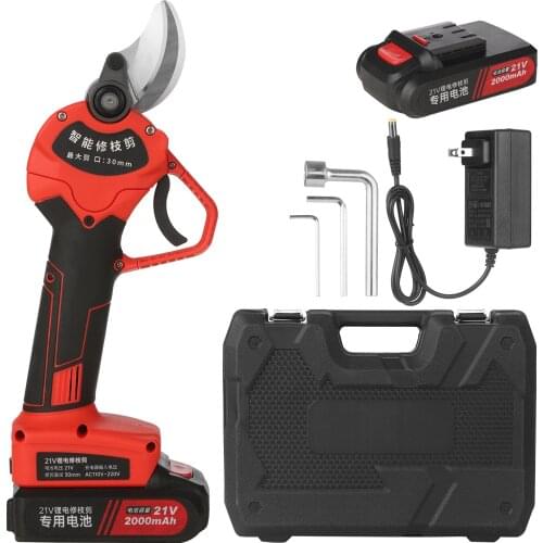 21V Cordless Electric Pruning Shears Pruner Garden Branch Trimming and Pruning Cutters with 2000mAh Rechargeable Battery