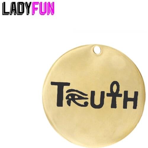Stainless Steel Charms Truth Pendant Charm Laser Engraved Logo Polish Mirror Surface Wholesale Jewelry Lots Handmade Accessories