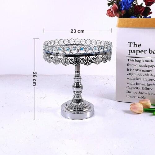 Gold Cake Plate Stand Acrylic Mirror High Base Metal Cupcake Dish Party Filming Props Dessert Wedding Tray Decoration Display 5