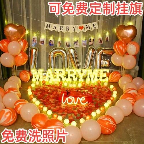 Proposal props romantic surprise scene layout creative supplies letter lamp to express artifact interior room decoration lamp