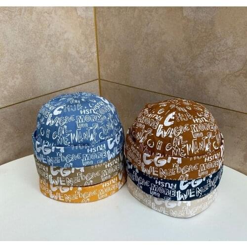 Personality Letter Graffiti Hats For Men Women Spring Summer Street Hip-Hop Landlord Lovers Hat Winter Warm Cat Classmate Gift