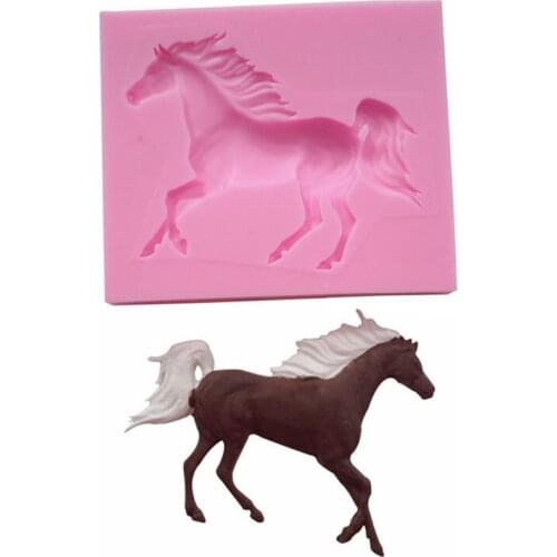 Silicone Non-toxic Food Grade 3D Horse Candy Chocolate Mold Kitchen Gadgets Random Color Baking Accessories Soap Mould