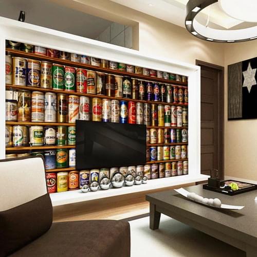 Beer Bottle Vintage Photo Murals Wallpaper Custom 3D Mural Abstract Wallpapers Living Room KTV Bar Wall Art Decor Wall Paper