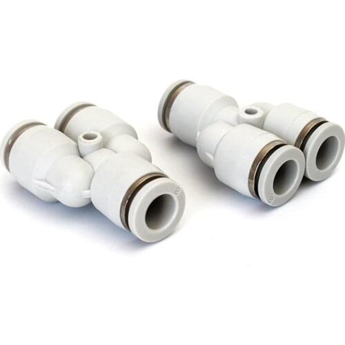 Y Type Pneumatic Fittings Plastic Connector PU 4mm 6mm 8mm 10mm for Air Water Hose Tube Push In Straight Gas Quick Connection