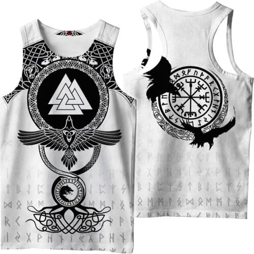 PLstar Cosmos Viking Warriors Movie Vikings Tattoo Symbol New Fashion 3DPrint Unisex Hot Summer Vest/Tank Top Mens Womens s-10