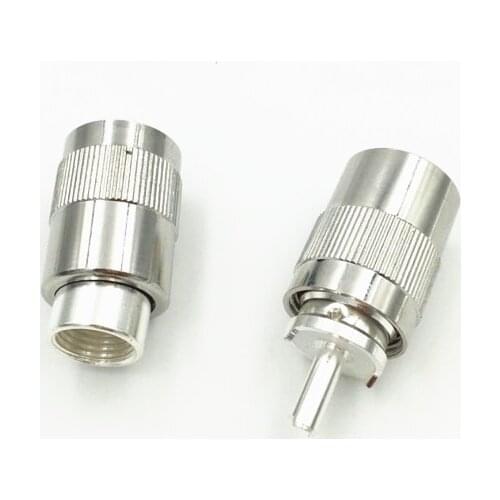 10pcs UHF PL259 Male Solder RG5 RG6 LMR300 5D-FB RF Adapter Coaxial Adapter Connectors
