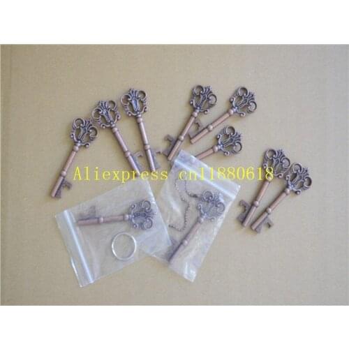 100pcs/lot Fast shipping Classic Creative Wedding Favors Party Back Gifts for Guest Key Beer Bottle Opener