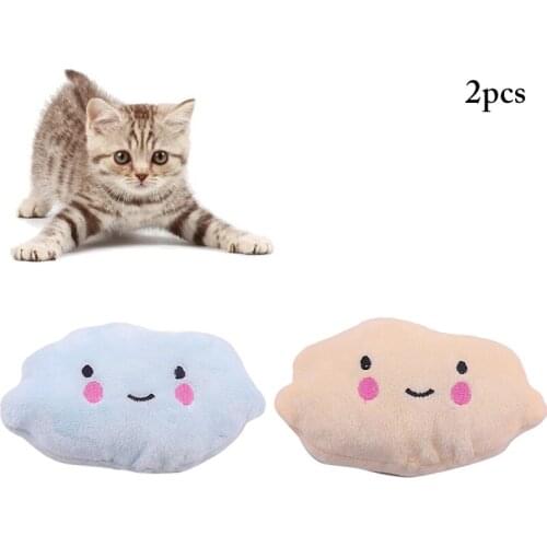 2pcs Cloud Pet Toy BB Sound Dog Toy Bite Resistant Cat Squeaky Toy Star Shape Cat Chew Toy Premium Plush Pet Supplies