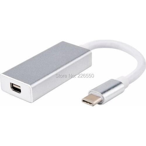 20PCS USB 3.1 Type C Male to Mini DP Display Port Female Converter Adapter Cable For Apple Macbook Chromebook and Monitor